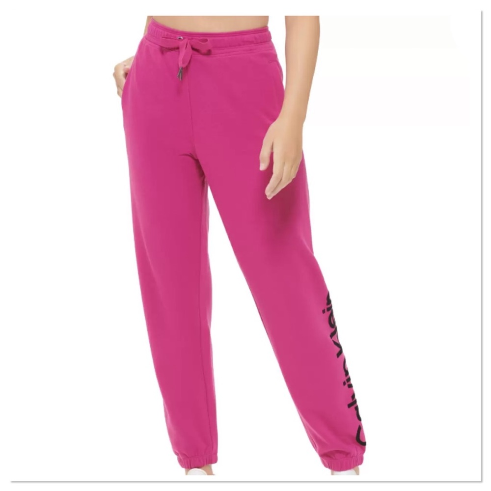 Women’s Flocking Cuff Joggers Pants Calvin Klein Performance NWT